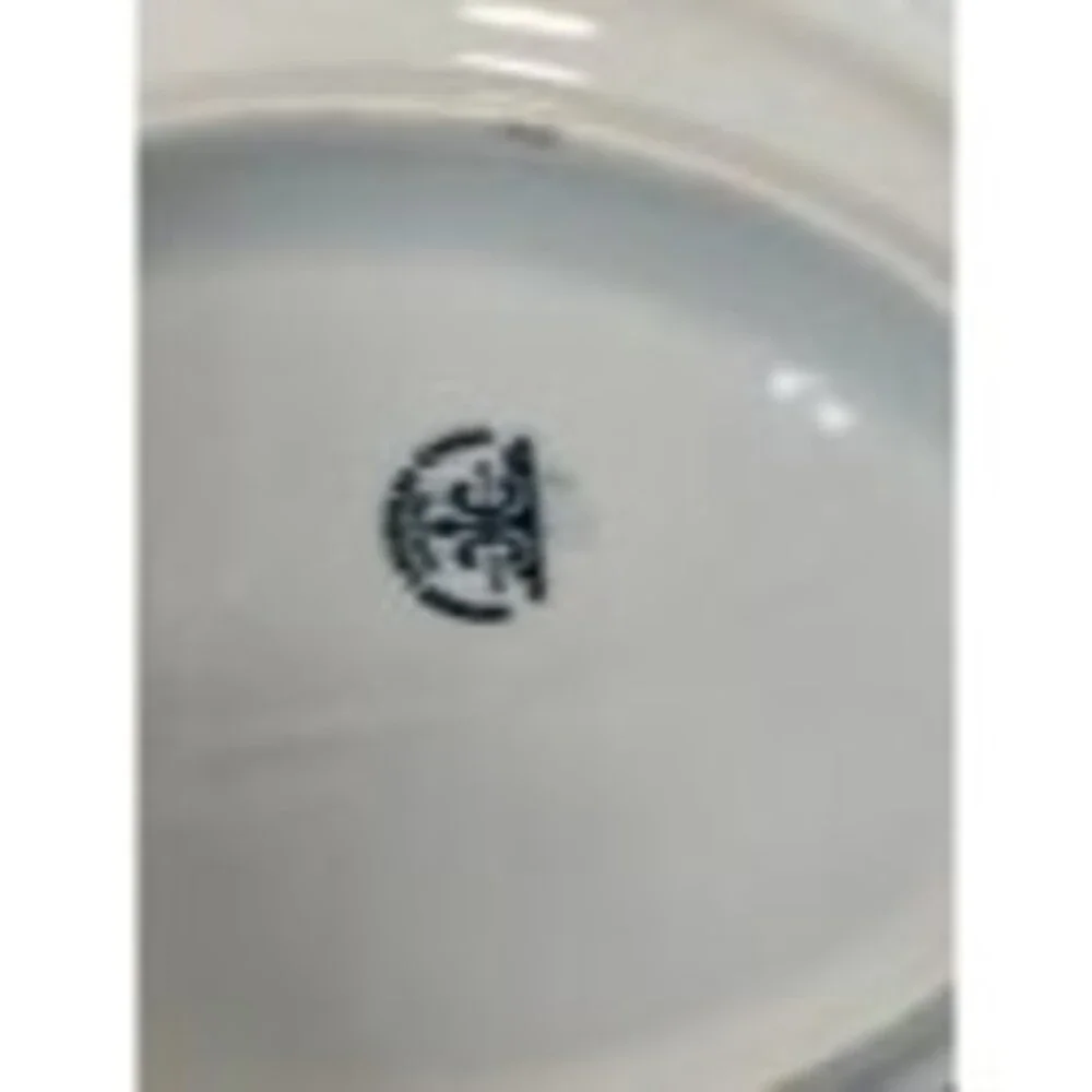 Homer Laughlin Stoneware Oval Ceramic Piglets Set of 4 Plates Made in U.S.A.